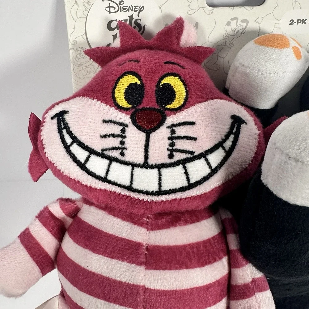 Disney Plush Dog Toys 2 Pack Cheshire Cat Figaro Cats and Dogs New CultureFly